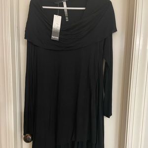 Kensie black jersey mini dress XL NWT